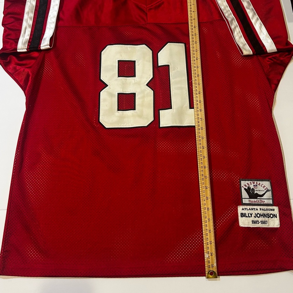 Atlanta Falcons B.Johnson #81 Red Mitchell & Ness Throwback 1982-1987 ,2XL /54